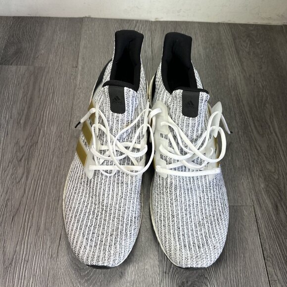 Size 17- adidas UltraBoost White Gold Metallic Running Shoes Sneakers main image 6